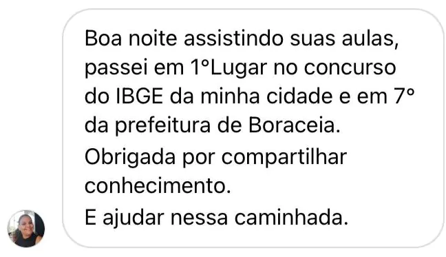 Depoimento de aluna