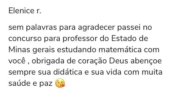 Depoimento de aluna