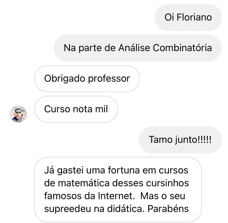 Depoimento de aluno